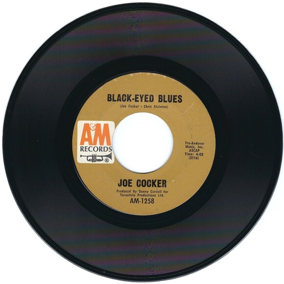 Joe Cocker 45 High Time We Went / Black-Eyed Blues EX Rock '71 - Picture 2 of 2